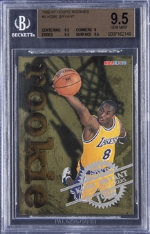1996-97 Hoops Rookies #3 Kobe Bryant Rookie Card - BGS GEM MINT 9.5